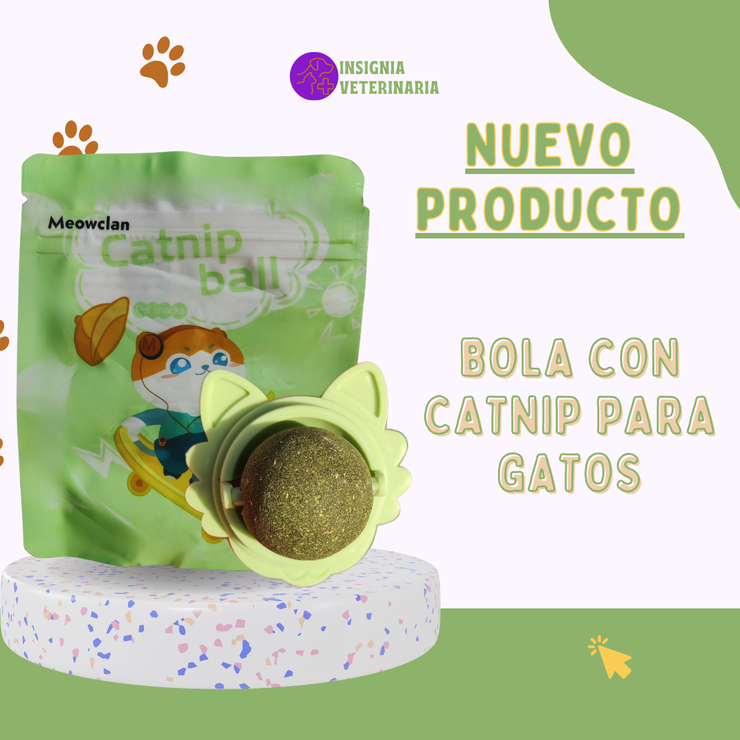 Bola de catnip giratoria para gatos