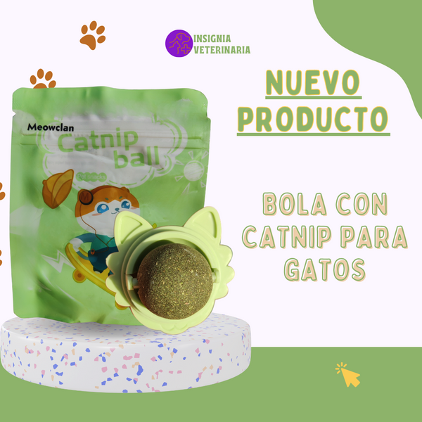 Bola de catnip giratoria para gatos