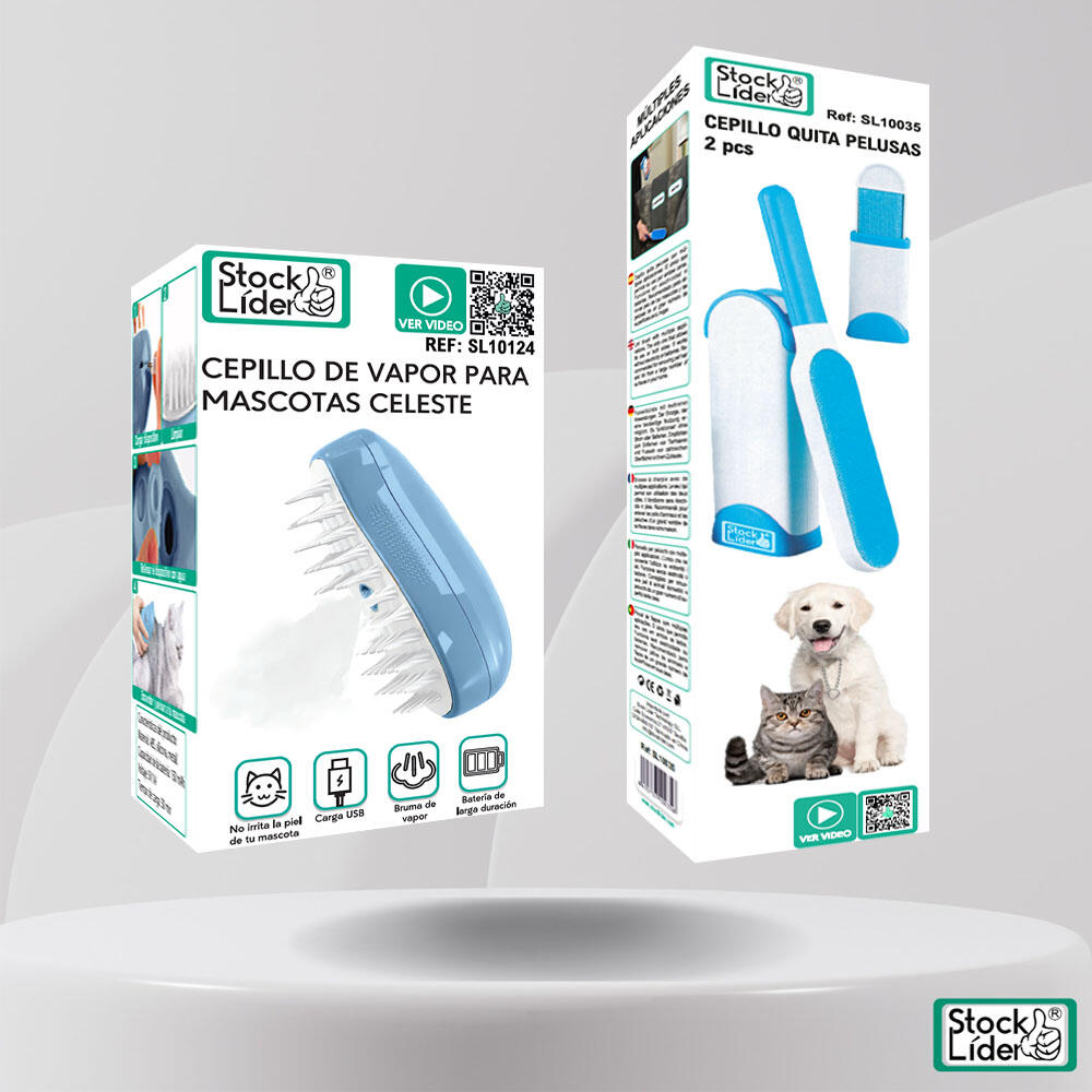 Pack cepillo para mascotas + quitapelusas